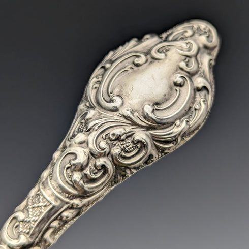 1913 年英國古董純銀手柄鞋拔鈕扣掛鉤套裝裝在 J & R Griffin 盒中